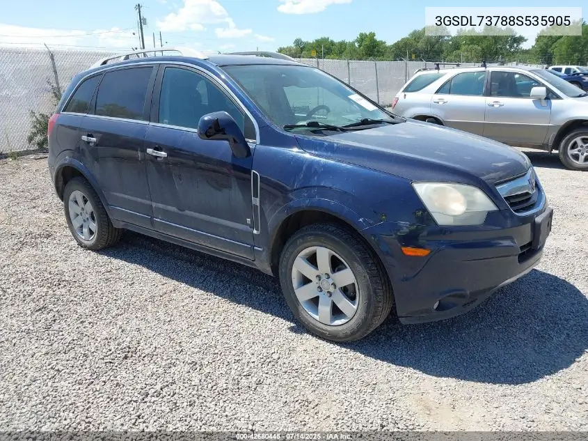 2008 Saturn Vue V6 Xr VIN: 3GSDL73788S535905 Lot: 42680445