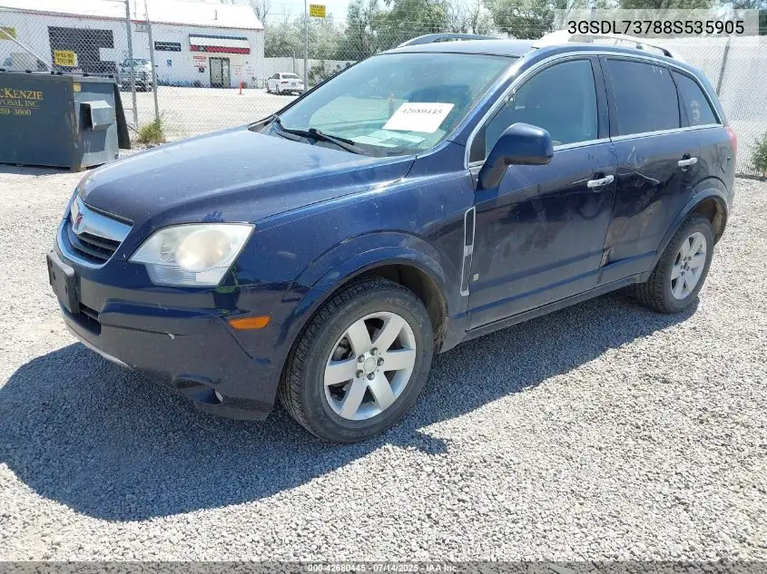 2008 Saturn Vue V6 Xr VIN: 3GSDL73788S535905 Lot: 42680445