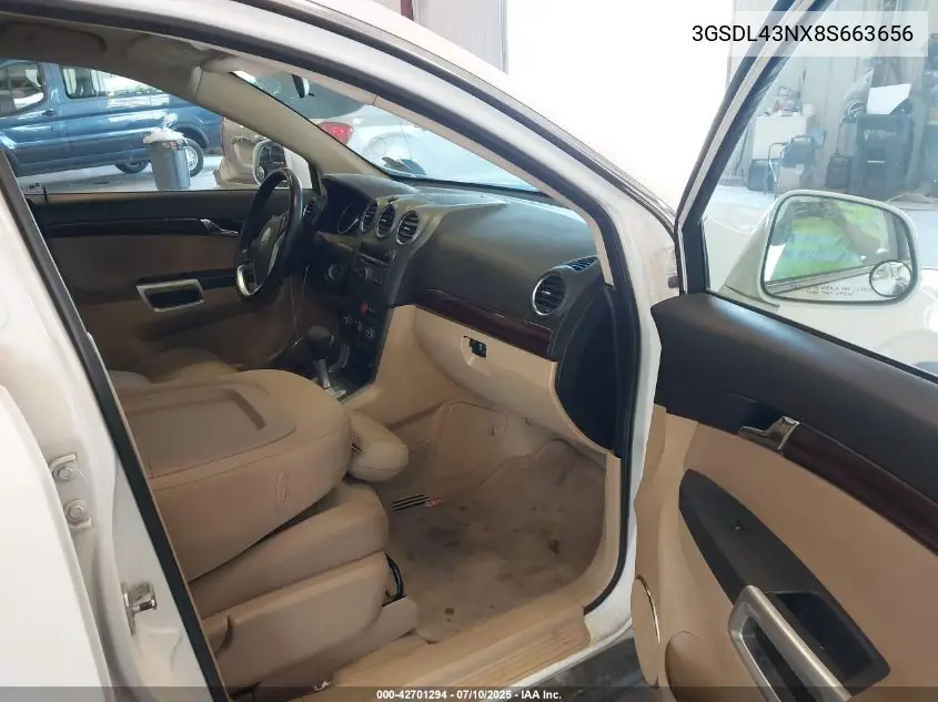 2008 Saturn Vue V6 Xe VIN: 3GSDL43NX8S663656 Lot: 42701294