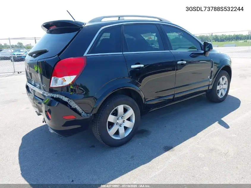2008 Saturn Vue V6 Xr VIN: 3GSDL73788S532244 Lot: 42710997