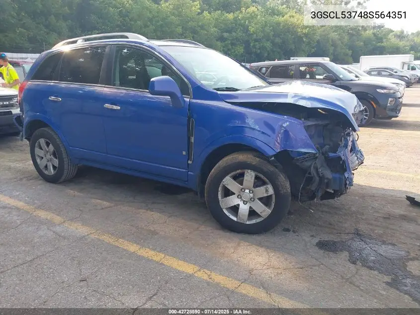 2008 Saturn Vue V6 Xr VIN: 3GSCL53748S564351 Lot: 42728590