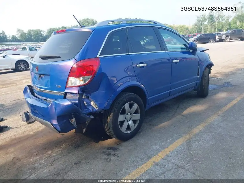 2008 Saturn Vue V6 Xr VIN: 3GSCL53748S564351 Lot: 42728590