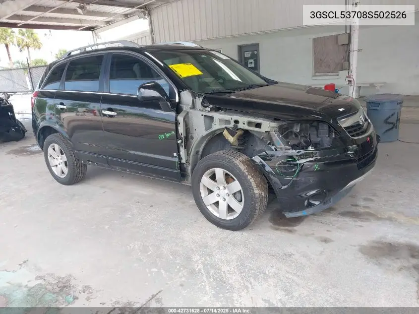 2008 Saturn Vue V6 Xr VIN: 3GSCL53708S502526 Lot: 42731628