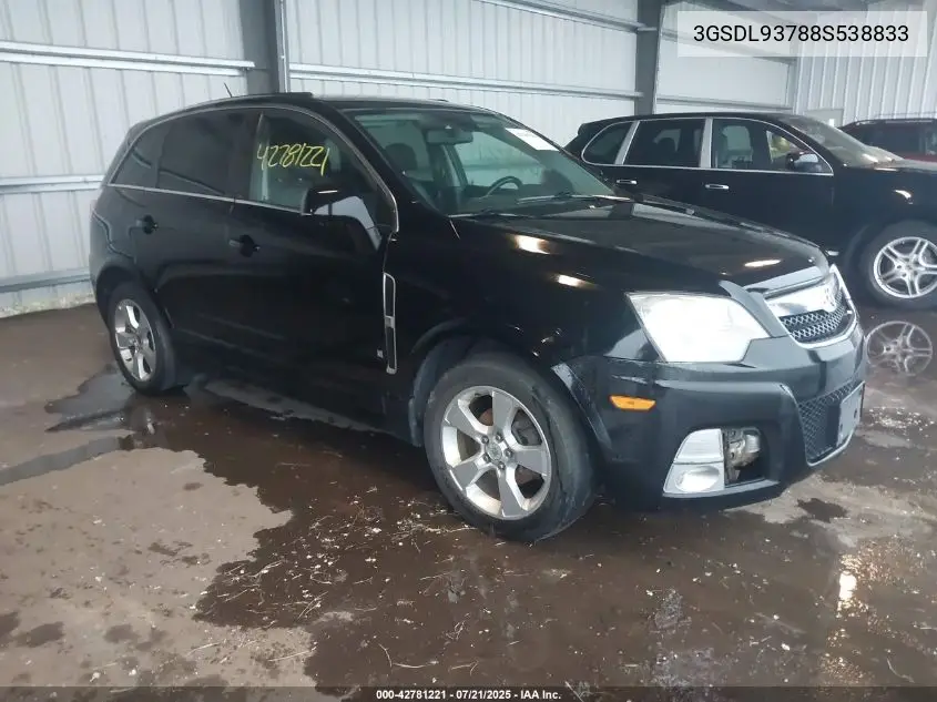 2008 Saturn Vue Red Line VIN: 3GSDL93788S538833 Lot: 42781221
