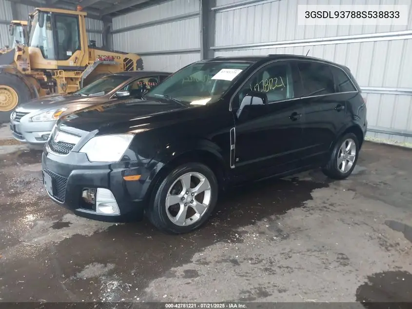 2008 Saturn Vue Red Line VIN: 3GSDL93788S538833 Lot: 42781221
