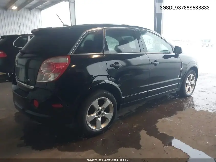 2008 Saturn Vue Red Line VIN: 3GSDL93788S538833 Lot: 42781221