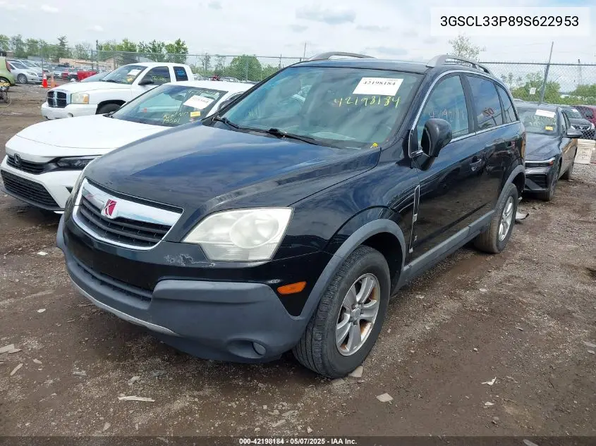 2009 Saturn Vue 4-Cyl Xe VIN: 3GSCL33P89S622953 Lot: 42198184