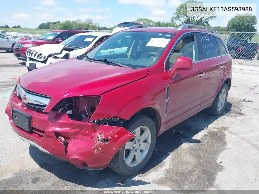 2010 Saturn Vue Xr VIN: 3GSALKE13AS593988 Lot: 42751912