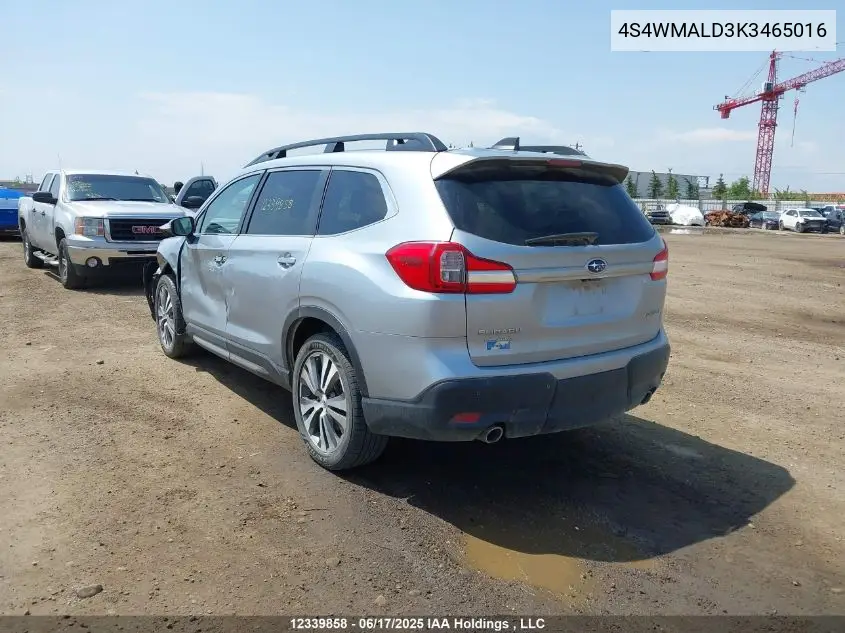 2019 Subaru Ascent Limited VIN: 4S4WMALD3K3465016 Lot: 12339858X