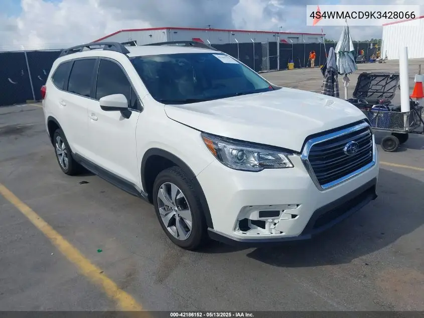 2019 Subaru Ascent Premium VIN: 4S4WMACD9K3428066 Lot: 42186152