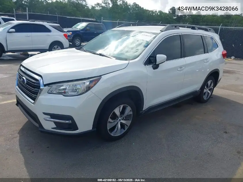 2019 Subaru Ascent Premium VIN: 4S4WMACD9K3428066 Lot: 42186152