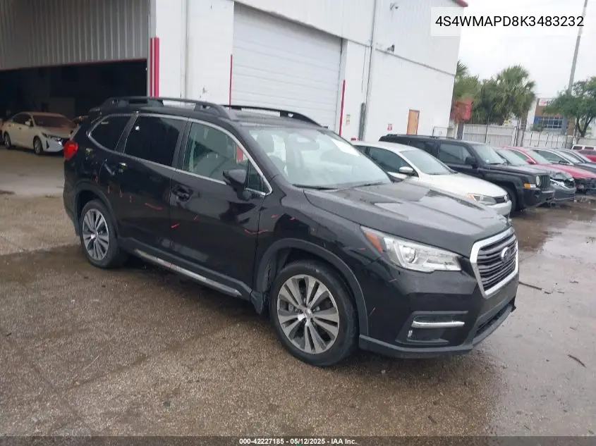 2019 Subaru Ascent Limited VIN: 4S4WMAPD8K3483232 Lot: 42227185
