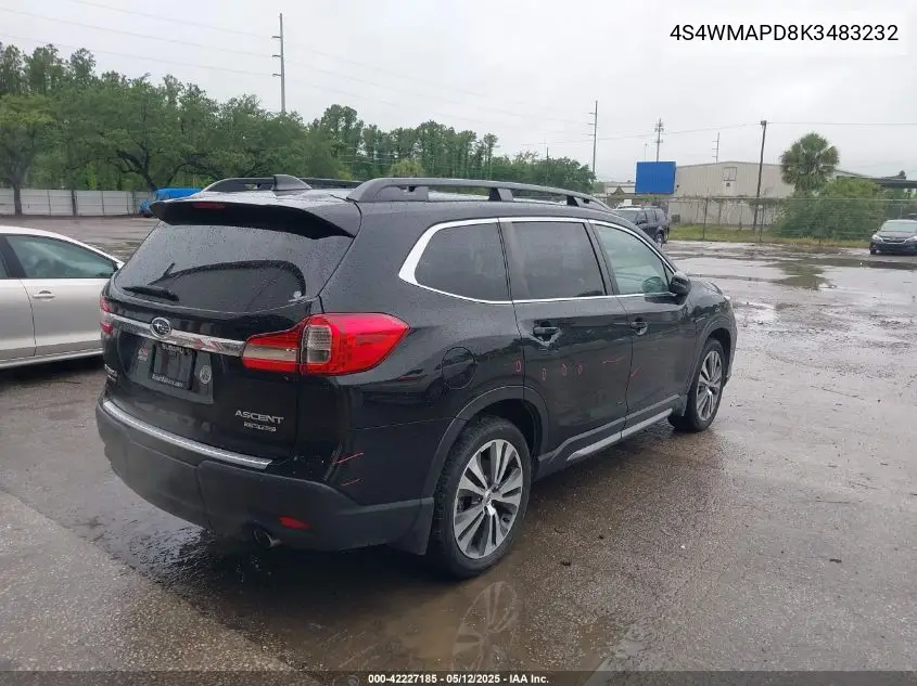 2019 Subaru Ascent Limited VIN: 4S4WMAPD8K3483232 Lot: 42227185