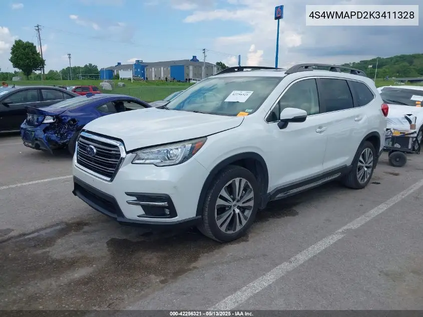 2019 Subaru Ascent Limited VIN: 4S4WMAPD2K3411328 Lot: 42256321