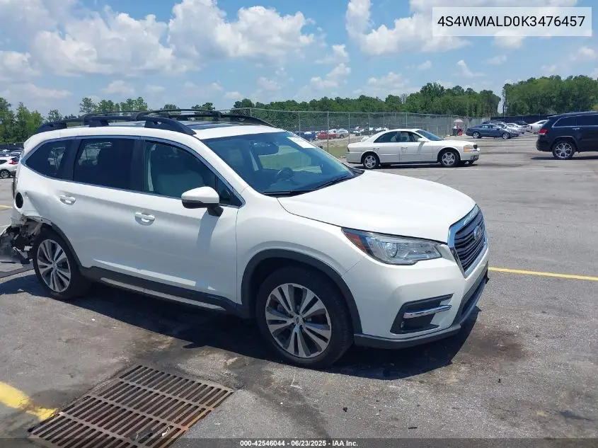 2019 Subaru Ascent Limited VIN: 4S4WMALD0K3476457 Lot: 42546044