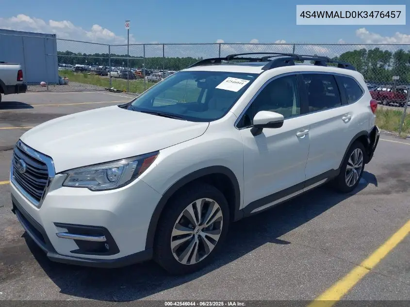 2019 Subaru Ascent Limited VIN: 4S4WMALD0K3476457 Lot: 42546044