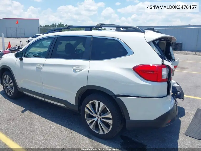 2019 Subaru Ascent Limited VIN: 4S4WMALD0K3476457 Lot: 42546044