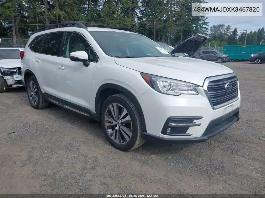 2019 Subaru Ascent Limited VIN: 4S4WMAJDXK3467820 Lot: 42565774