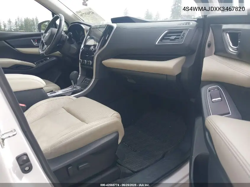 2019 Subaru Ascent Limited VIN: 4S4WMAJDXK3467820 Lot: 42565774