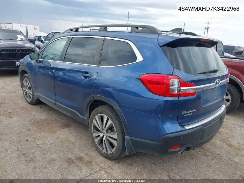 2019 Subaru Ascent Premium VIN: 4S4WMAHD7K3422968 Lot: 42607120