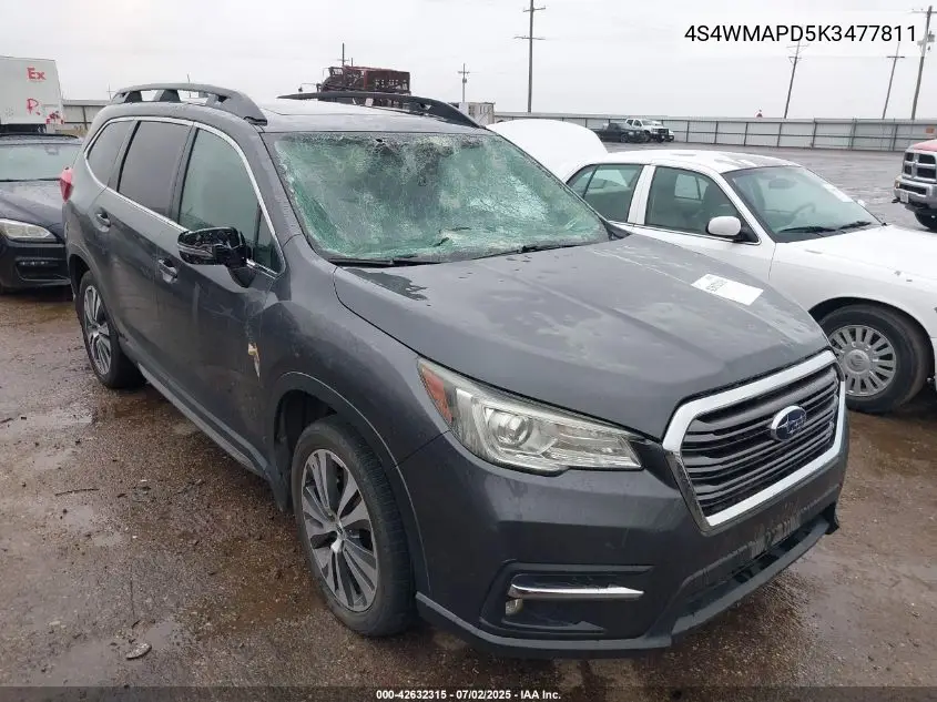 2019 Subaru Ascent Limited VIN: 4S4WMAPD5K3477811 Lot: 42632315
