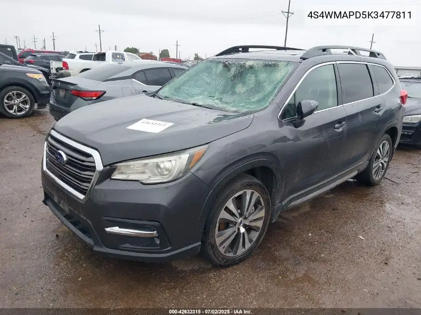 2019 Subaru Ascent Limited VIN: 4S4WMAPD5K3477811 Lot: 42632315
