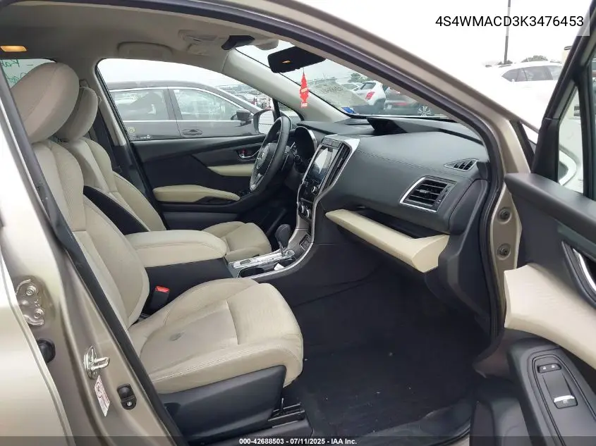 2019 Subaru Ascent Premium VIN: 4S4WMACD3K3476453 Lot: 42688503