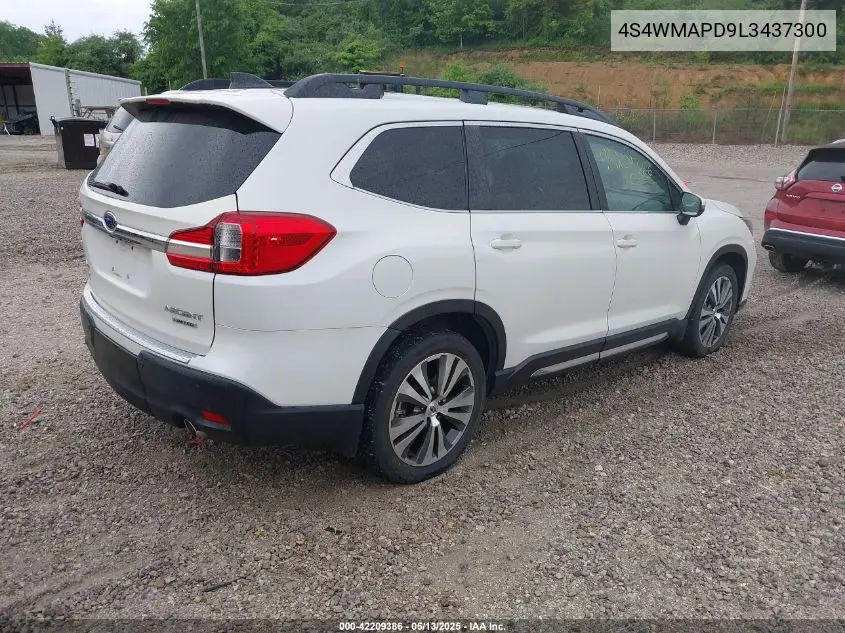 2020 Subaru Ascent Limited VIN: 4S4WMAPD9L3437300 Lot: 42209386
