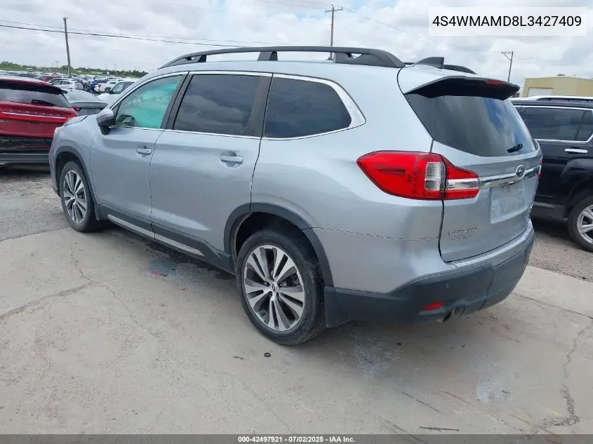 2020 Subaru Ascent Limited VIN: 4S4WMAMD8L3427409 Lot: 42497921