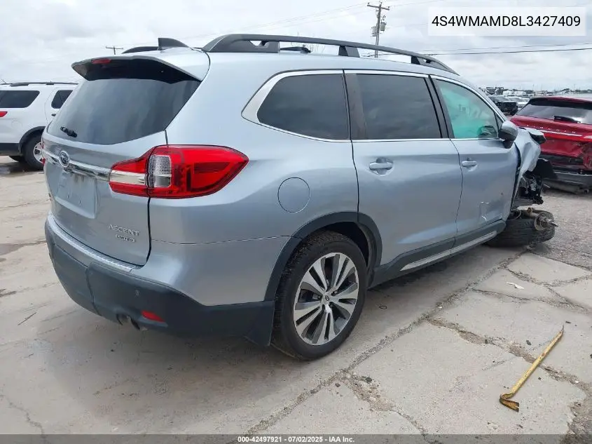 2020 Subaru Ascent Limited VIN: 4S4WMAMD8L3427409 Lot: 42497921