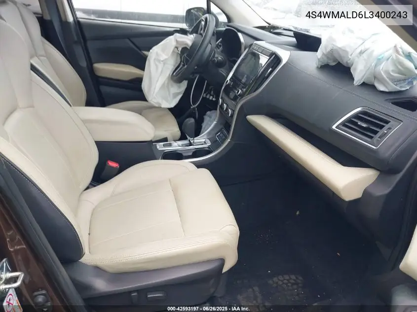 2020 Subaru Ascent Limited VIN: 4S4WMALD6L3400243 Lot: 42593197