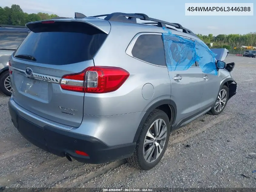 2020 Subaru Ascent Limited VIN: 4S4WMAPD6L3446388 Lot: 42604967