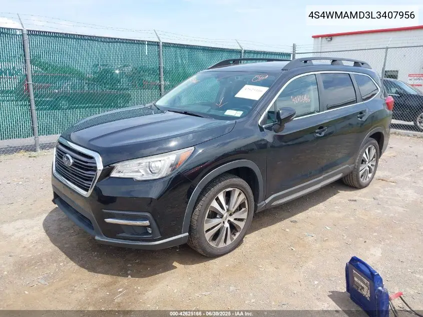 2020 Subaru Ascent Limited VIN: 4S4WMAMD3L3407956 Lot: 42625166