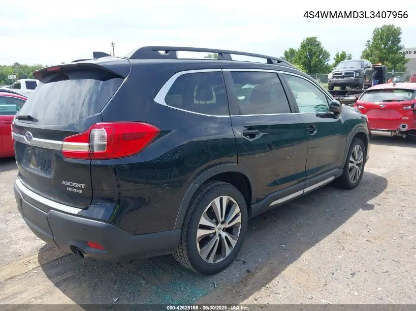 2020 Subaru Ascent Limited VIN: 4S4WMAMD3L3407956 Lot: 42625166