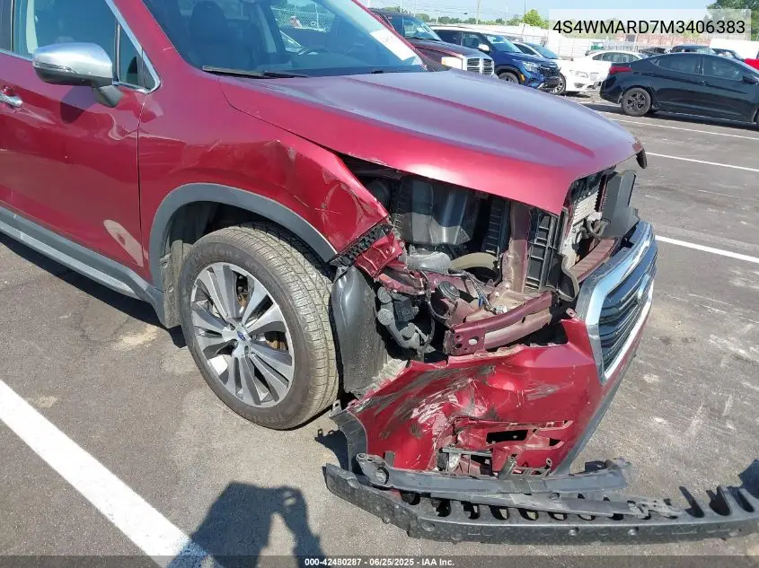 2021 Subaru Ascent Touring VIN: 4S4WMARD7M3406383 Lot: 42480287