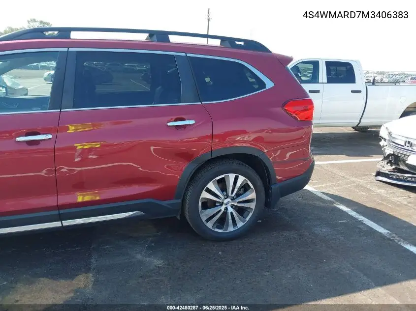 2021 Subaru Ascent Touring VIN: 4S4WMARD7M3406383 Lot: 42480287