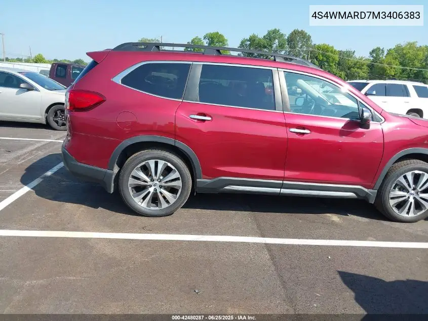 2021 Subaru Ascent Touring VIN: 4S4WMARD7M3406383 Lot: 42480287