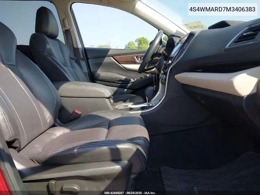 2021 Subaru Ascent Touring VIN: 4S4WMARD7M3406383 Lot: 42480287