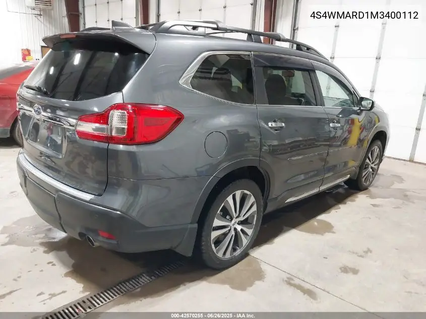 2021 Subaru Ascent Touring VIN: 4S4WMARD1M3400112 Lot: 42570255