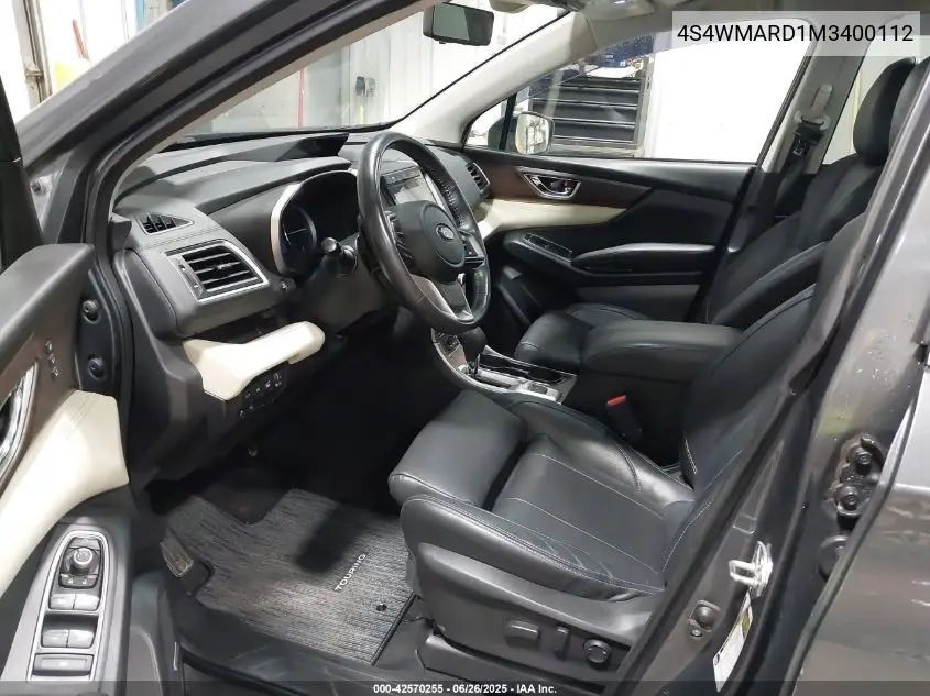 2021 Subaru Ascent Touring VIN: 4S4WMARD1M3400112 Lot: 42570255