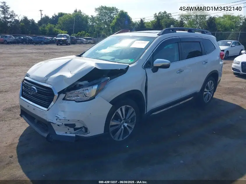 2021 Subaru Ascent Touring VIN: 4S4WMARD1M3432140 Lot: 42613237