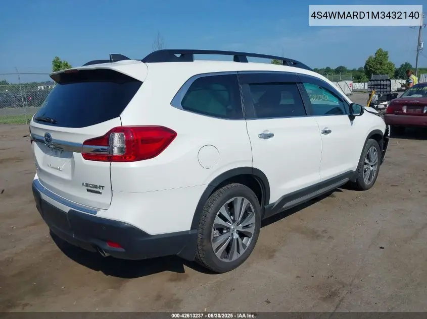 2021 Subaru Ascent Touring VIN: 4S4WMARD1M3432140 Lot: 42613237