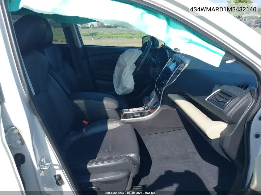 2021 Subaru Ascent Touring VIN: 4S4WMARD1M3432140 Lot: 42613237