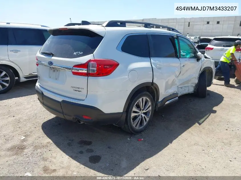 2021 Subaru Ascent Limited VIN: 4S4WMAJD7M3433207 Lot: 42678573