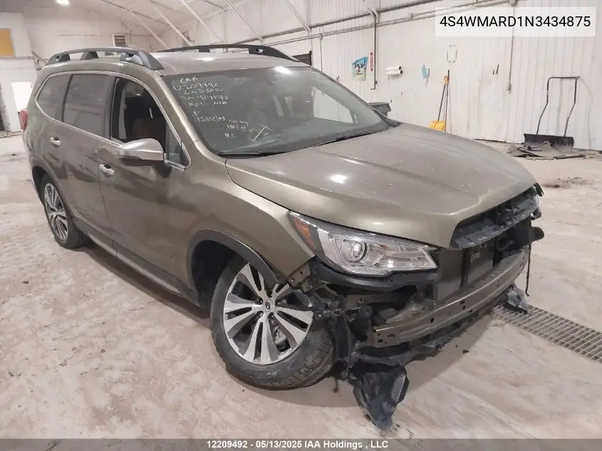 2022 Subaru Ascent VIN: 4S4WMARD1N3434875 Lot: 12209492