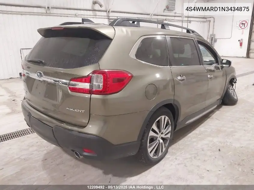 2022 Subaru Ascent VIN: 4S4WMARD1N3434875 Lot: 12209492