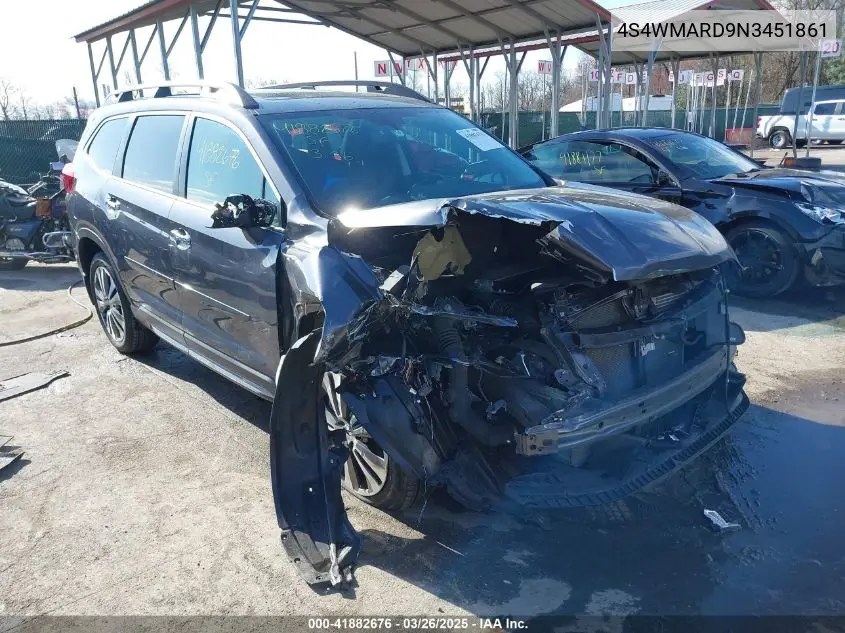 2022 Subaru Ascent Touring VIN: 4S4WMARD9N3451861 Lot: 41882676