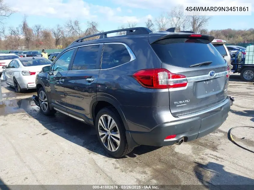 2022 Subaru Ascent Touring VIN: 4S4WMARD9N3451861 Lot: 41882676