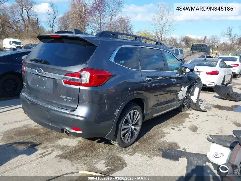 2022 Subaru Ascent Touring VIN: 4S4WMARD9N3451861 Lot: 41882676