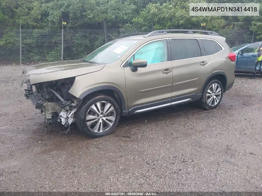 2022 Subaru Ascent Limited VIN: 4S4WMAPD1N3414418 Lot: 42237761